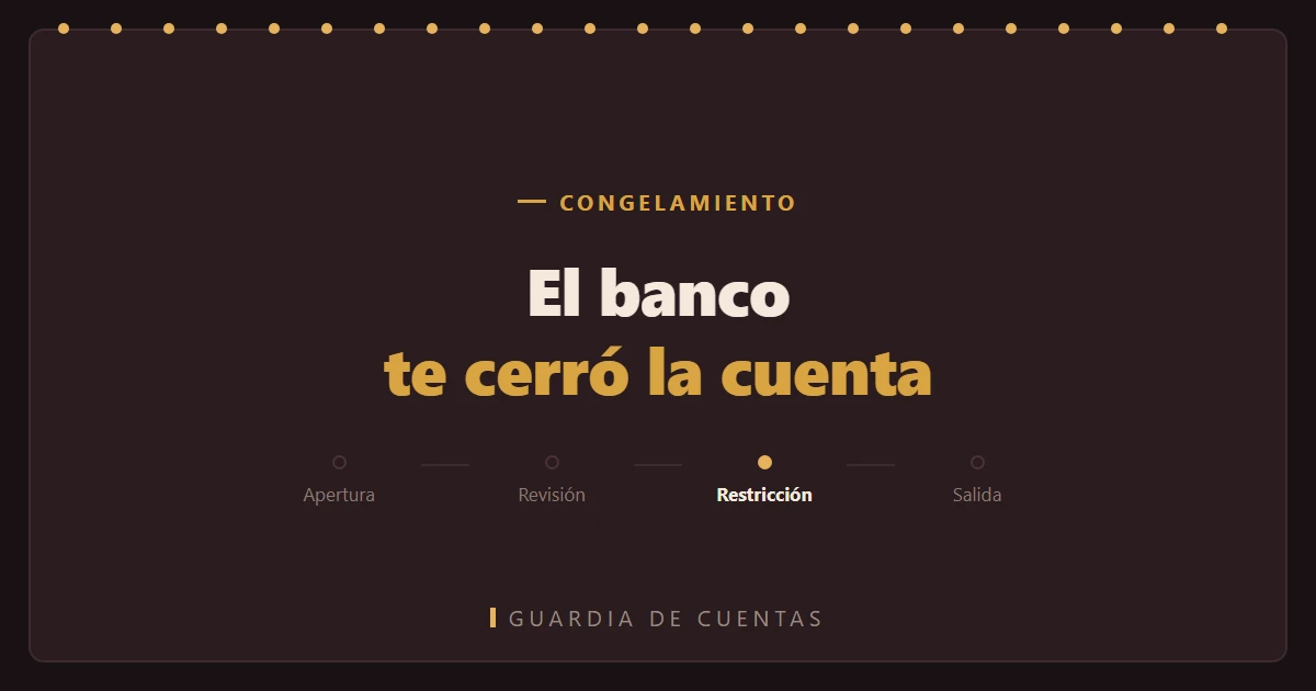 Cuenta bancaria bloqueada por orden judicial u otra causa