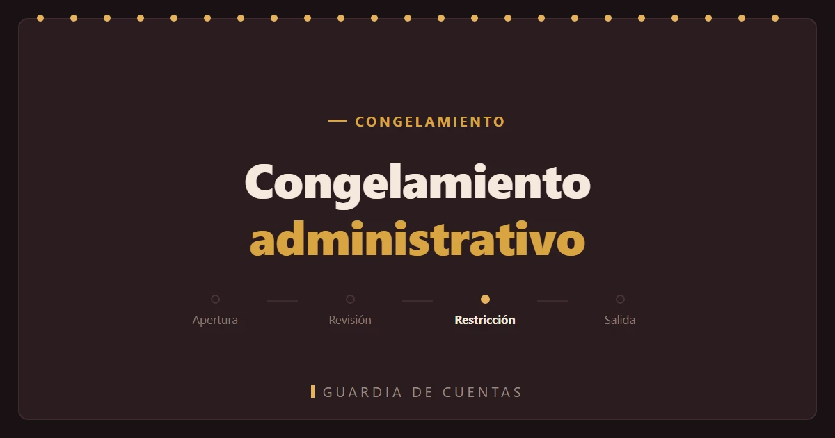 Congelamiento administrativo: qué es y quién lo dispone